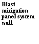 Text Box: Blast mitigation panel system wall 