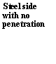 Text Box: Steel side with no penetration 